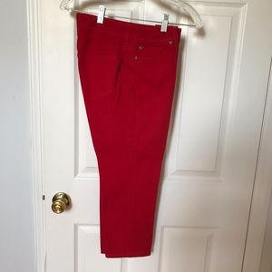 Chico’s Denim Red Ankle Length Jeans Size 05